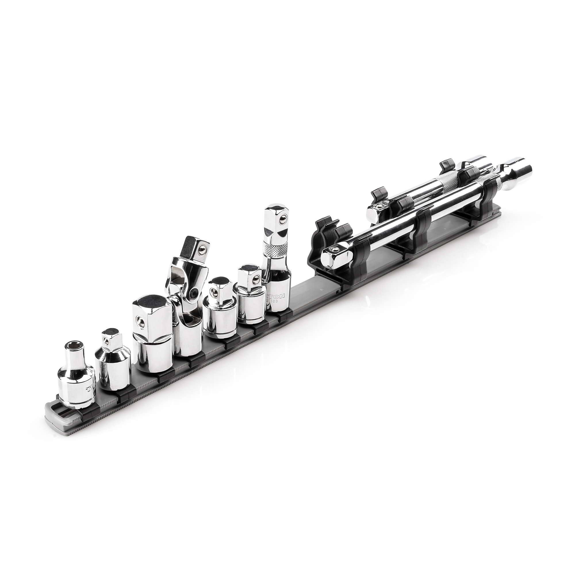 TEKTON 1/2 Inch Drive Extension and Accessory Set with Rail (9-Piece) | SHA92101
